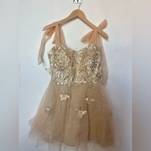 Fairycore Butterfly Appliqué Tulle‎ Dress Size 14
